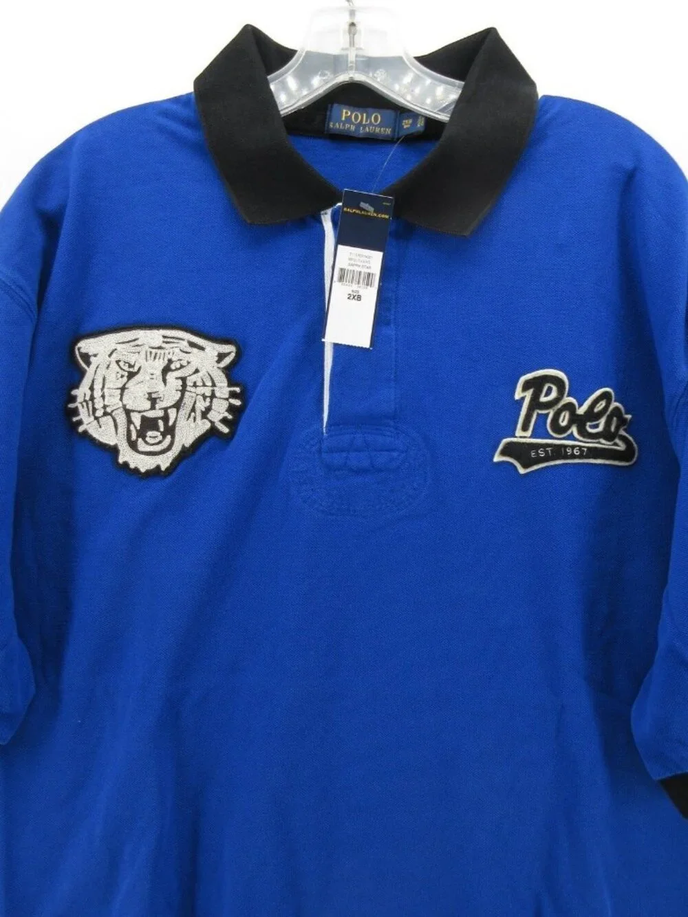 Polo Ralph Lauren Rugby Polo Shirt 2XB Big Tiger Patch Pullover Preppy